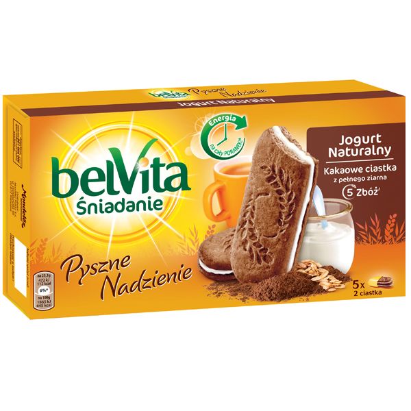 Nowości spożywcze, październik 2014: ciastka z nadzieniem jogurtowym - belVita