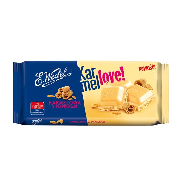 Nowości spożywcze, październik 2014: czekolada karmelowa z wafelkami - Wedel