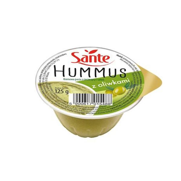 Nowości spożywcze, październik 2014: hummus z oliwką - Sante