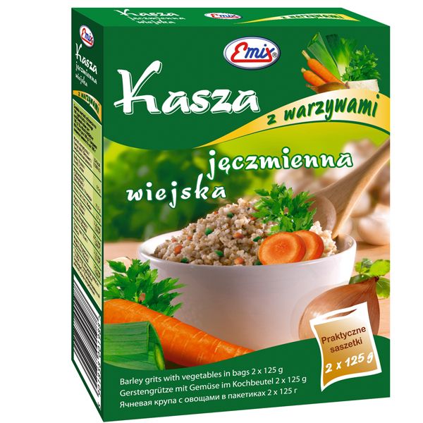 Nowości spożywcze, październik 2014: kasza jęczmienna z warzywami - Emix