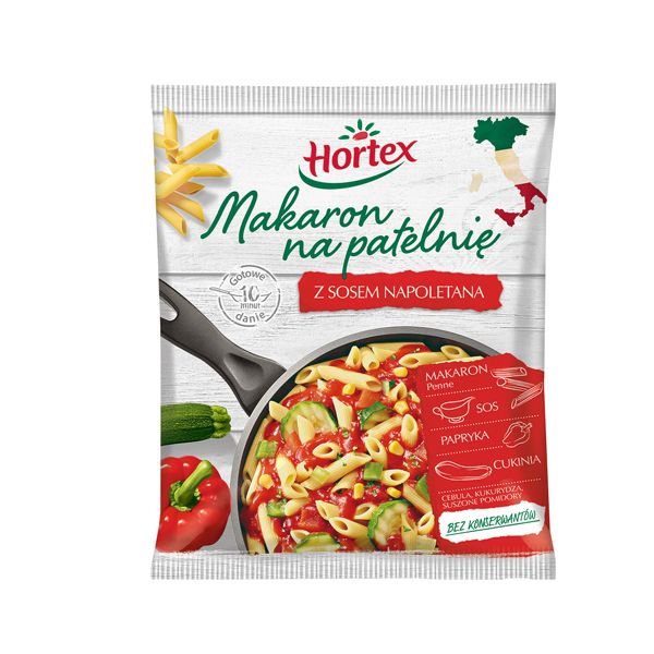 Nowości spożywcze, październik 2014: makaron na patelnię z sosem napoletana - Hortex