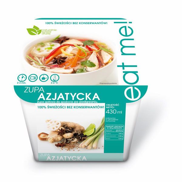 Nowości spożywcze, wrzesień 2014: danie gotowe eat me!, zupa azjatycka