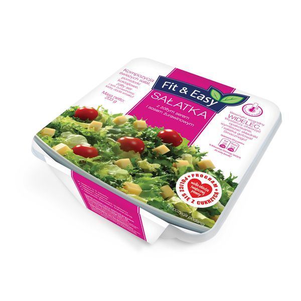 Sałatka z sosem żurawinowym, Fit&Easy, cena ok. 8,5 zł