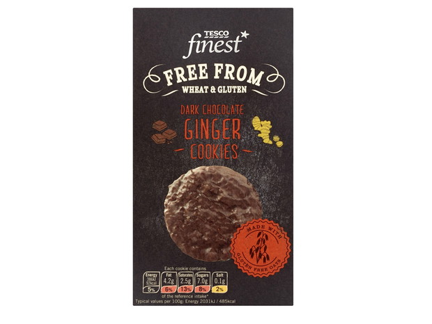 Ciasteczka bezglutenowe z imbirem, Tesco Finest