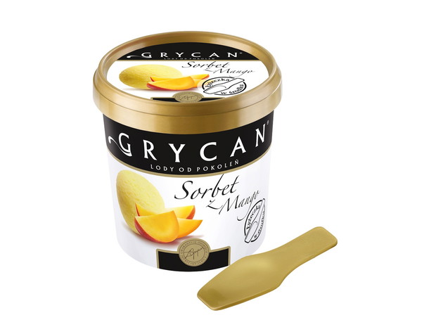 Sorbet mango Grycan - nowa pojemność w wersji 125 ml z łyżeczką