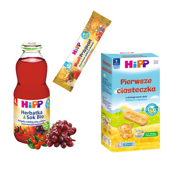 Przekąski Hipp, cena ok. 20 zł (wszystkie produkty)