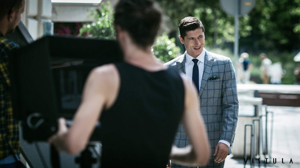 Robert Lewandowski - backstage sesji dla Vistula