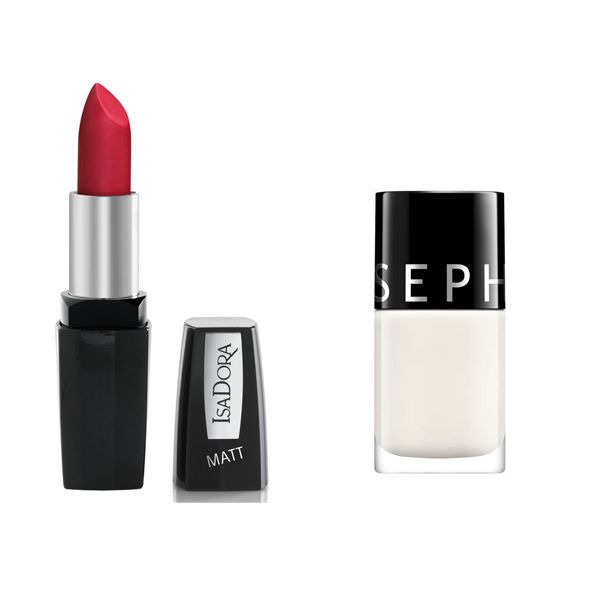 Szminka Isadora, cean 49,90 zł i lakier do paznokci Sephora, cena 19 zł