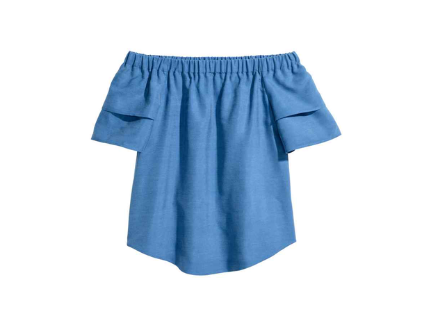 Bluzka bez ramion H&M, cena, ok. 99,90 zł
