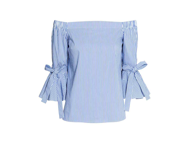 Bluzka bez ramion H&M, cena, ok. 99,90 zł