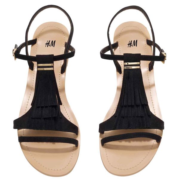 Czarne sandałki H&M, cena, ok. 79,90 zł