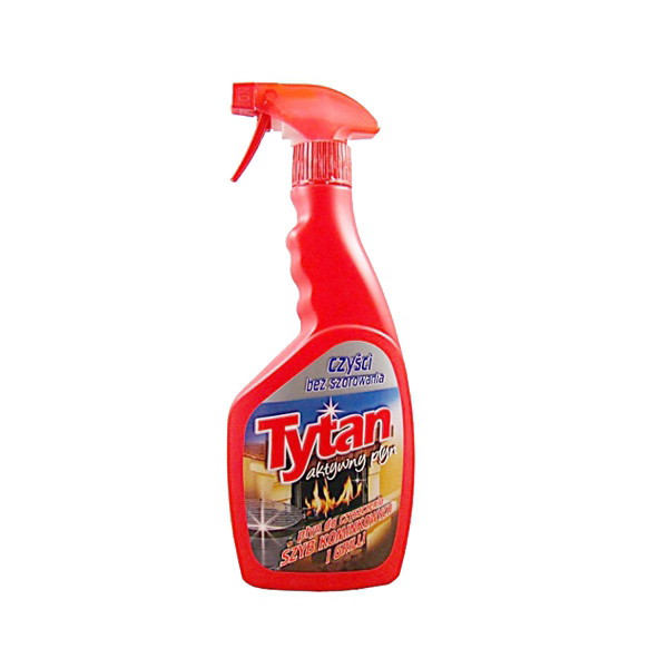 Płyny do mycia szyb: TYTAN Płyn do czyszczenia szyb kominkowych i grilli Spray, 500ml, ok. 8 zł, bdsklep