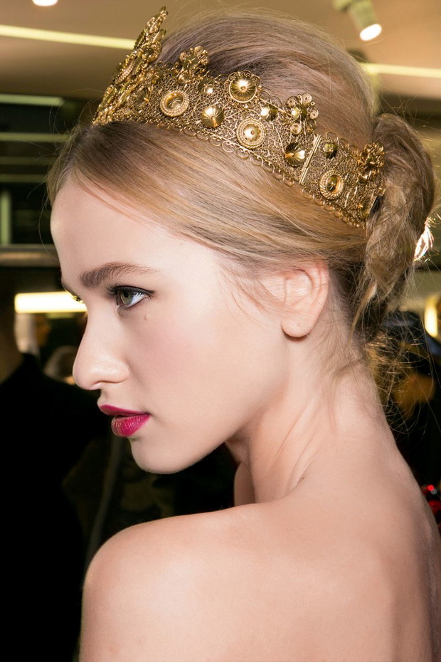 Fryzury ślubne 2014 - Dolce & Gabbana