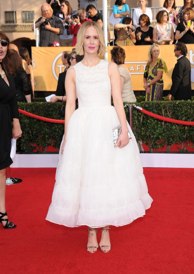 Sarah Paulson w kreacji Rochas