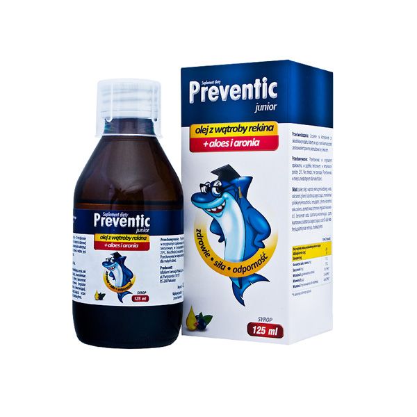 Tran dla dzieci Preventic Junior, cena ok. 17 zł (opakowanie 125 ml)