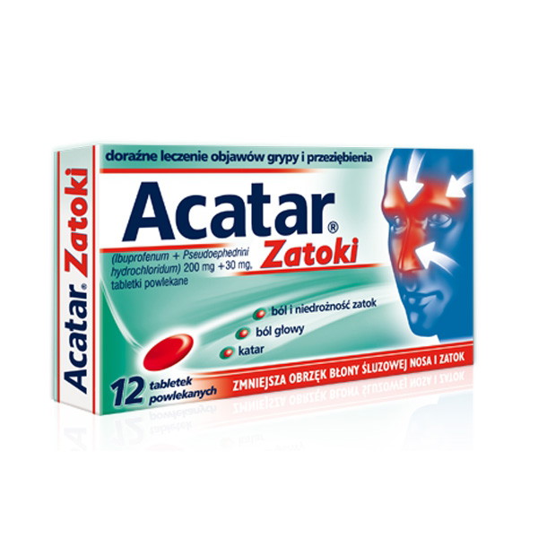 Acatar Zatoki, ok. 12 zł (opakowanie 12 tabletek)