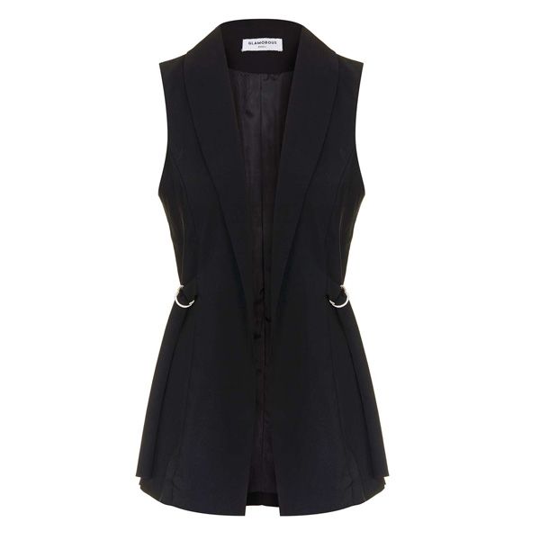 Czarna kamizelka Topshop, cena, ok. 170 zł