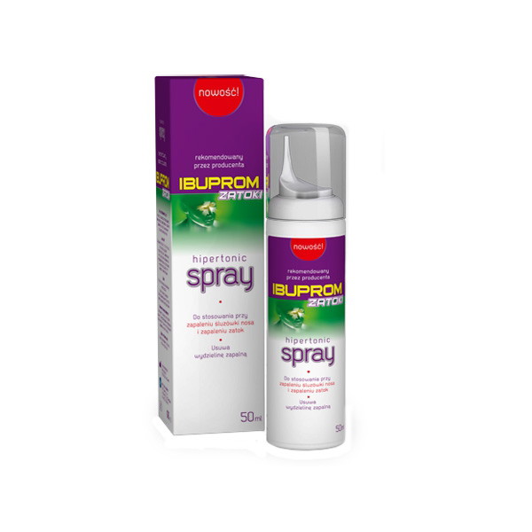 Ibuprom zatoki spray, ok. 18 zł (opakowanie 50 ml)