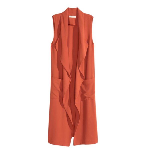 Pomarańczowa kamizelka H&M, cena, ok. 149,90 zł