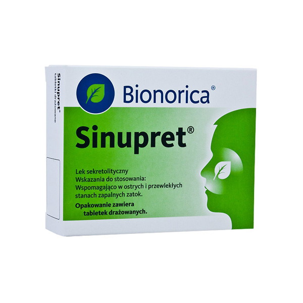 Sinupret, ok. 50 zł (opakowanie 50 drażetek)