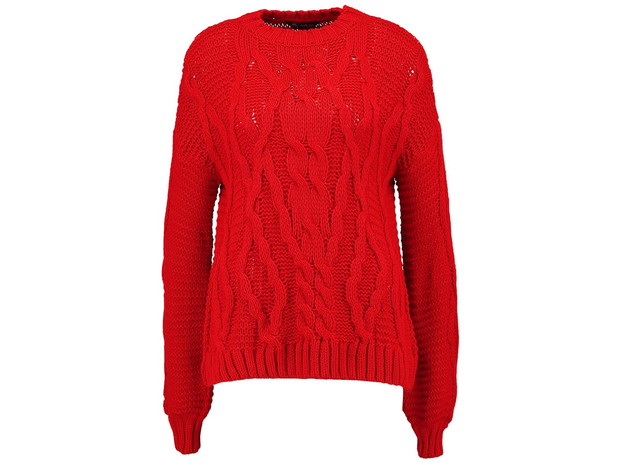 Czerwony sweter Miss Selfridge, cena, ok. 209 zł