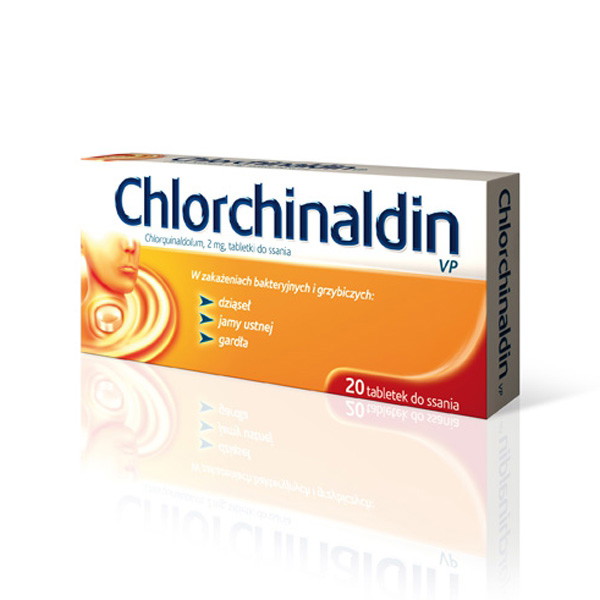 Chlorchinaldin, cena: ok. 10 zł (opakowanie 20 tabletek)