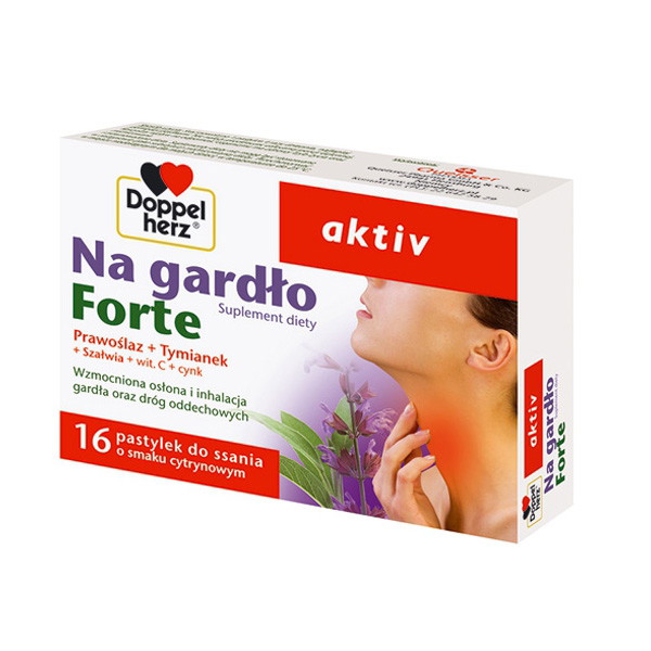 Doppelherz aktiv Na gardło Forte, 16 tabletek do ssania