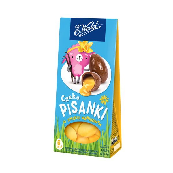 Słodycze wielkanocne: pisanki waniliowe, Wedel