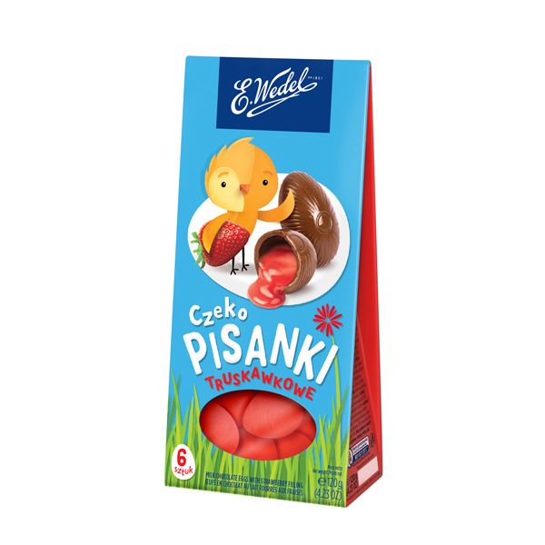 Słodycze wielkanocne: truskawkowe pisanki, Wedel