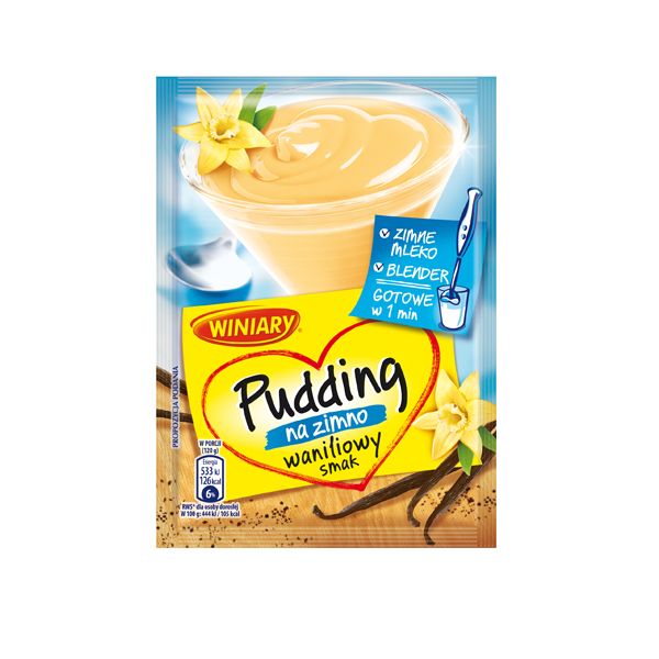 Nowości spożywcze kwiecień: pudding na zimno Winiary, waniliowy