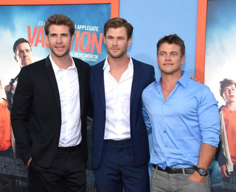 Chris Hemsworth, Liam Hemsworth, Luke Hemsworth na premierze filmu Vacation