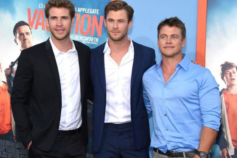 Chris Hemsworth, Liam Hemsworth, Luke Hemsworth na premierze filmu Vacation