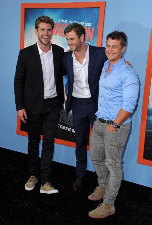 Chris Hemsworth, Liam Hemsworth, Luke Hemsworth na premierze filmu Vacation