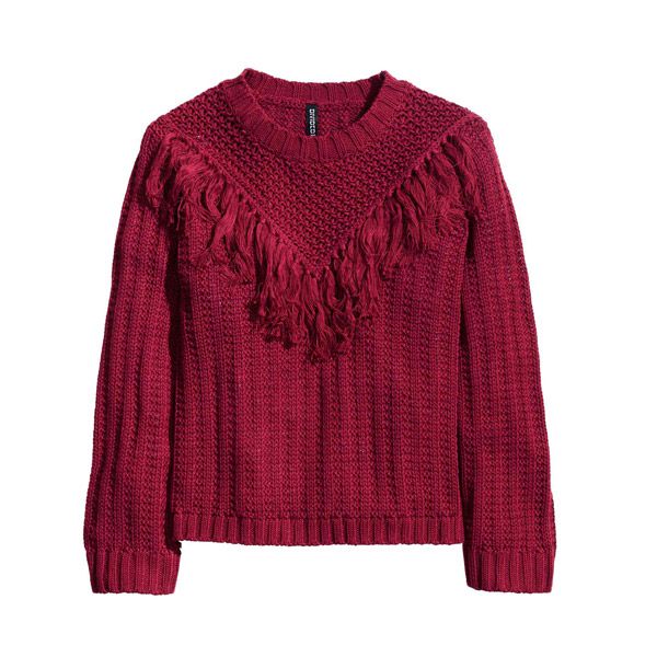 Czerwony sweter H&M, cena, ok. 99,90 zł