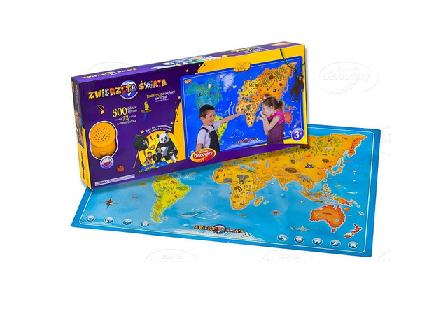 Interaktywna mapa Zwierzęta świata, Dumel Discovery, cena: 169,99 zł