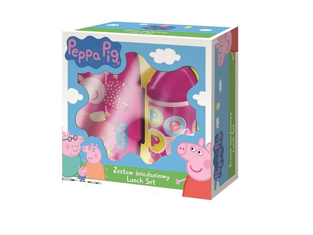 Świnka Peppa, lunchbox + bidon, cena: 36,99 zł