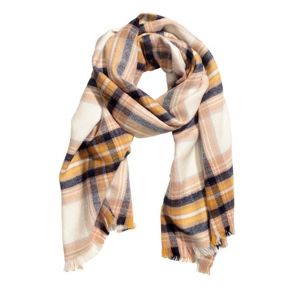 Szalik w kratę H&M, cena, ok. 39,90 zł
