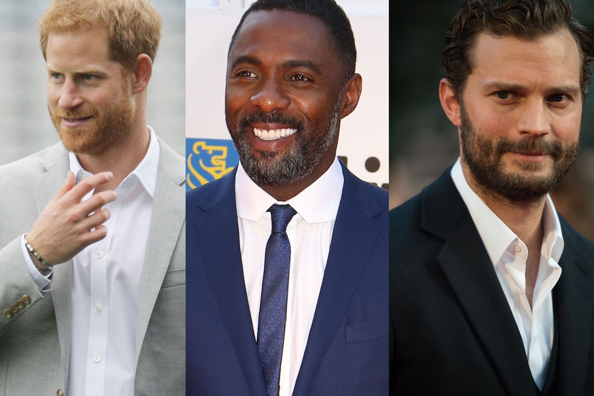 książę Harry, Idris Elba, Jamie Dornan
