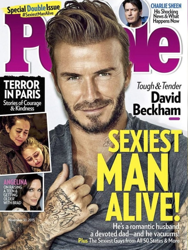 David Beckham - najseksowniejszy mężczyzna świata 2015 roku według magazynu People