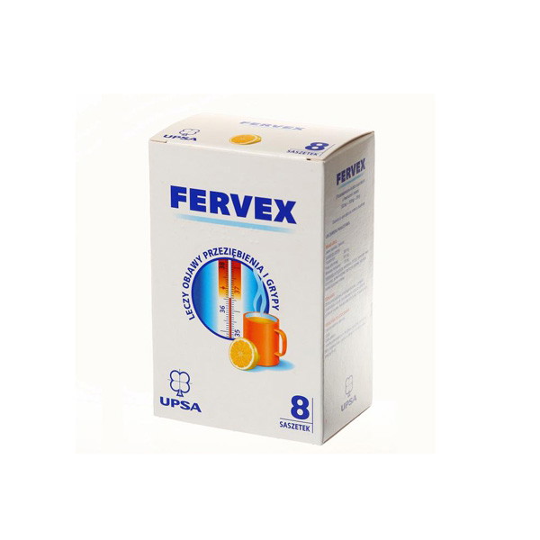 Fervex, cena 15 zł (opakowanie 8 saszetek)