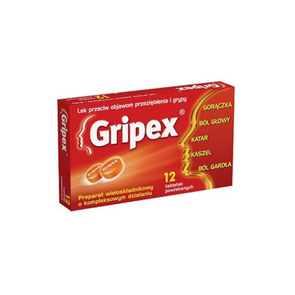 Gripex, cena 9 zł (opakowanie 12 tabletek)