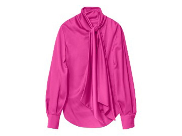 Różowa bluzka Wiązana pod szyją H&M, cena ok. 279 zł