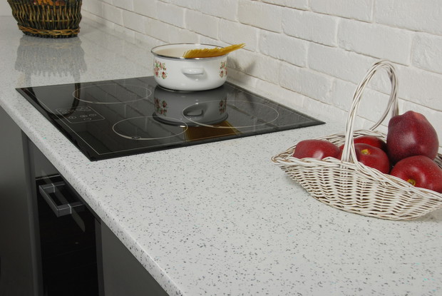 Blat kuchenny Castorama laminowany white galaxy