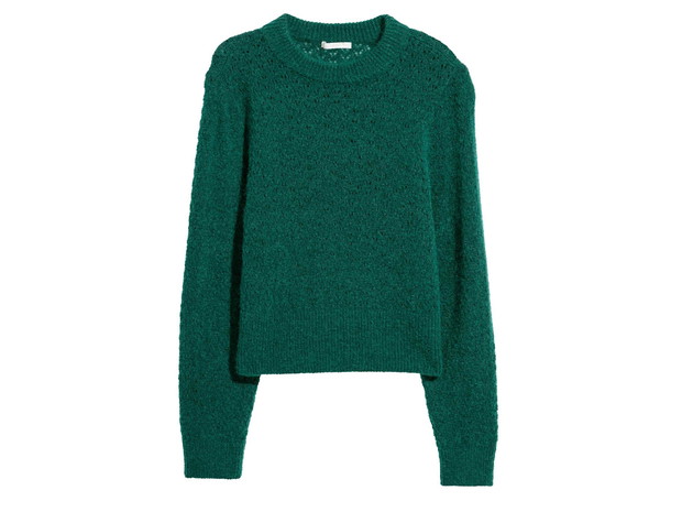 Zielony sweter H&M, cena, ok. 139,90 zł