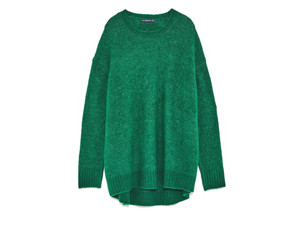 Zielony sweter Zara, cena, ok. 99,90 zł