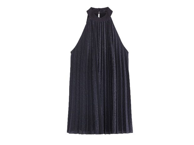 Błyszcząca plisowana sukienka, Zara, cena ok. 99,90 zł