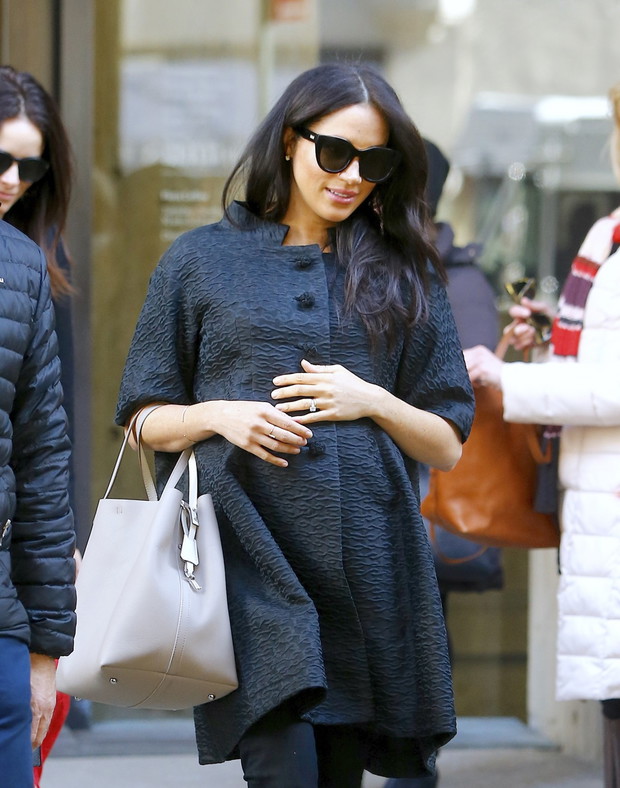 Meghan Markle, duchesse de Sussex, enceinte, quitte le musée Met Breuer sur Madison avenue à New York