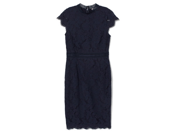 Granatowa sukienka H&M, cena, ok. 149,99 zł