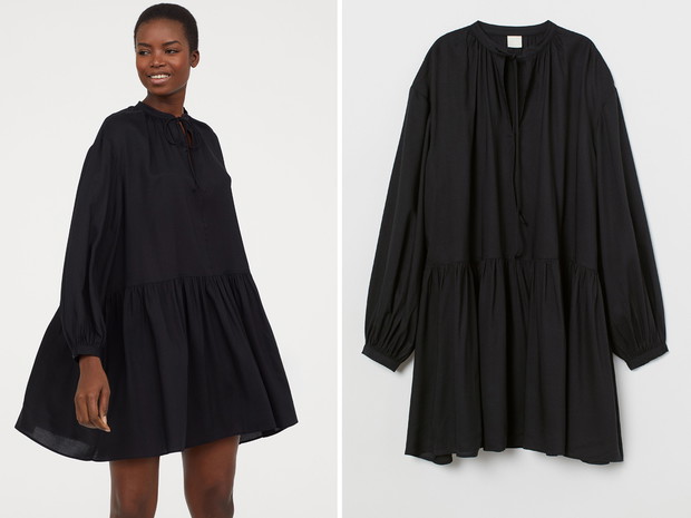 Czarna tunika oversize H&M, cena, ok. 129,99 zł