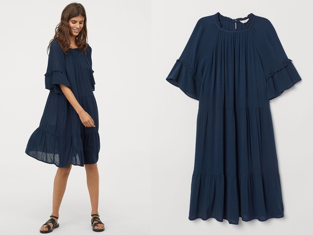 Grantowa sukienka H&M, cena, ok. 129,90 zł